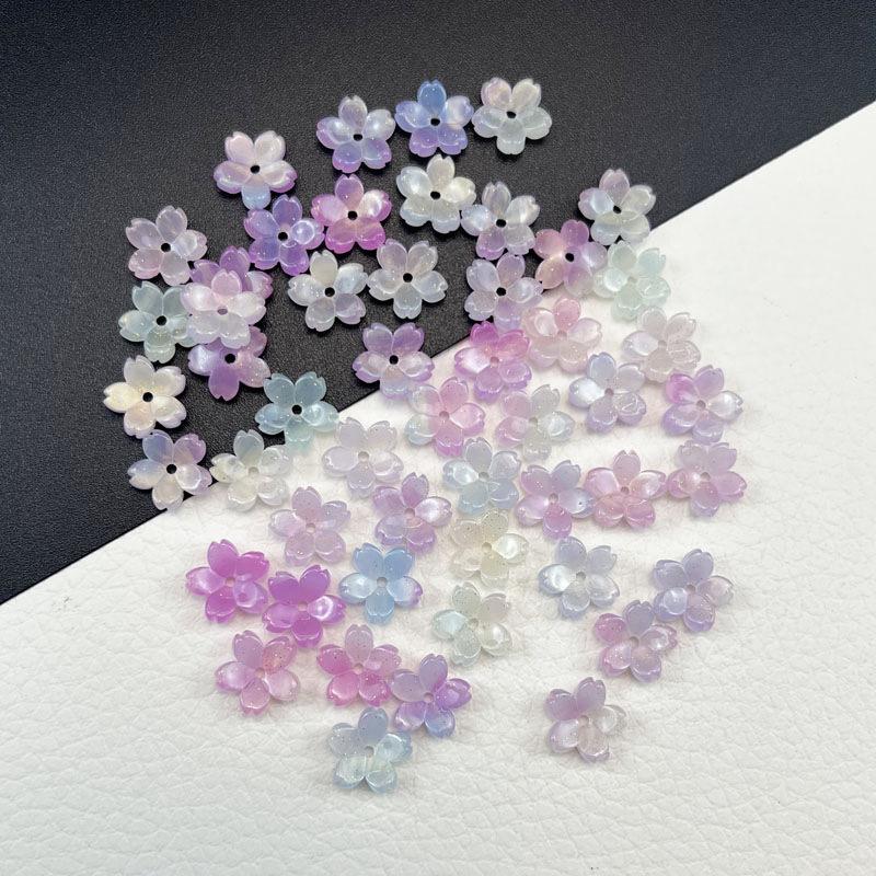 デコパーツ(92) シェル風さくらパーツ 10個売り 13色 桜 さくら 樹脂