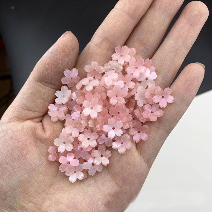 デコパーツ(92) シェル風さくらパーツ 10個売り 13色 桜 さくら 樹脂