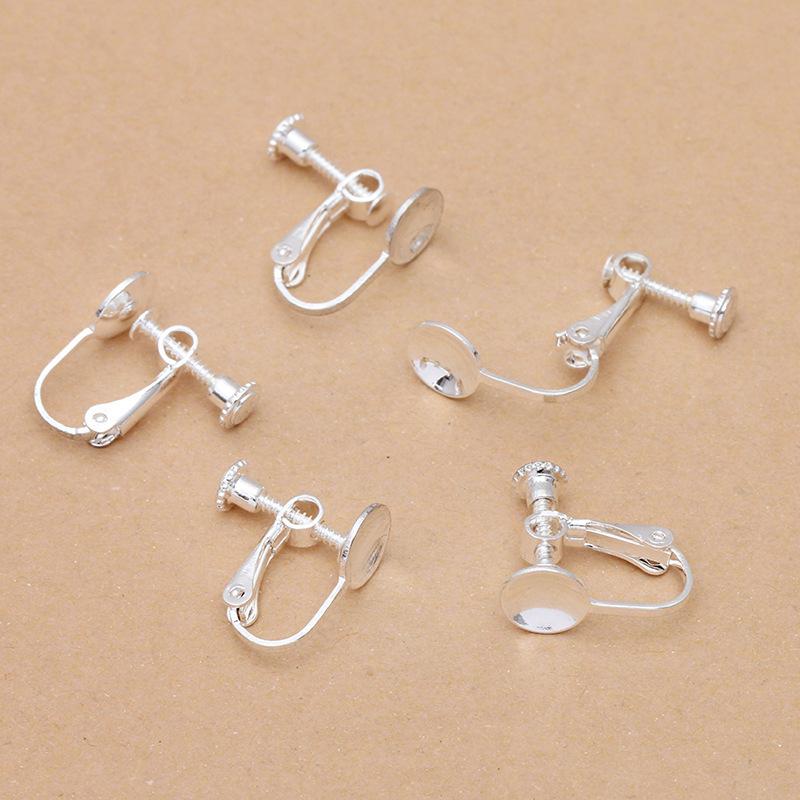 イヤリングパーツ (51) お椀付き 8mm 10個売り おわん お椀 皿付 金具