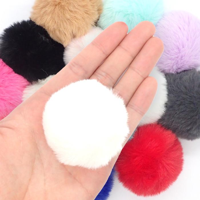 フェイクファー 28 約4〜6cm 1個売り 選べる13色 ポリエステル ファー