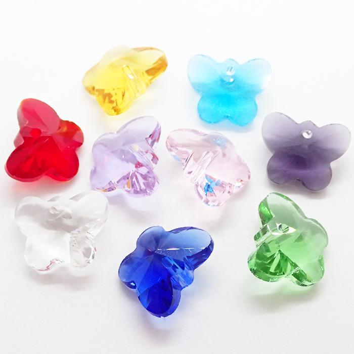 ガラスビーズ 47.ちょうちょ 上部通し穴 10個売り 蝶 ハンドメイド