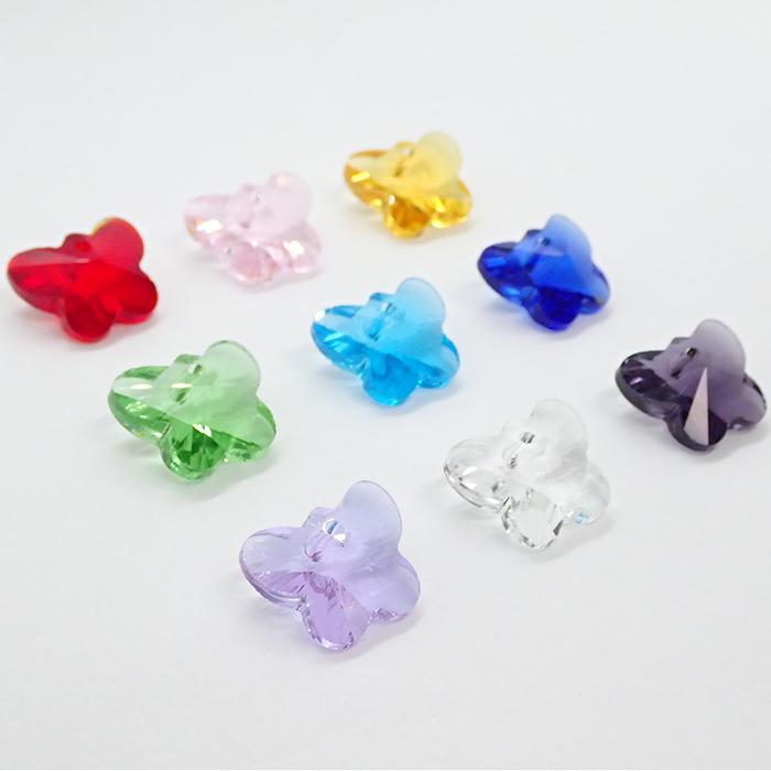 ガラスビーズ 47.ちょうちょ 上部通し穴 10個売り 蝶 ハンドメイド