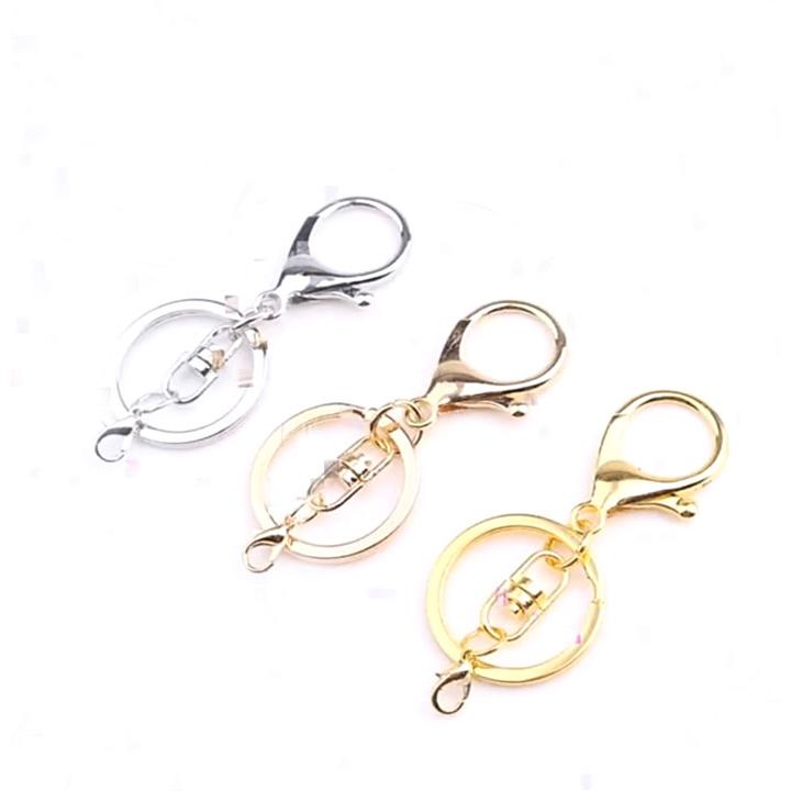 キーホルダーパーツ (36) Dカン付き カニカン 1個売り 全長約74mm 二重