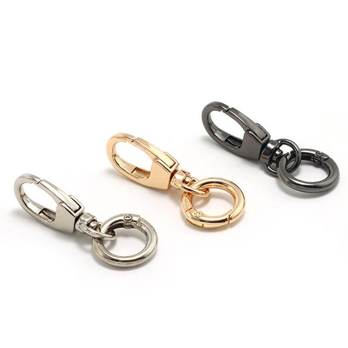 キーホルダーパーツ【58】【1個売り】全長約36mm カニカン 回転カン