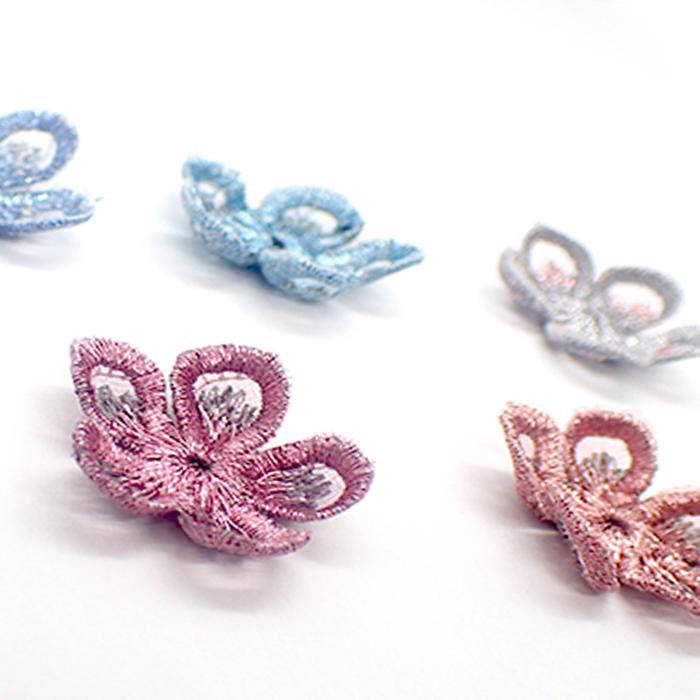 レース パーツ 14.フルール 10個売り 刺繍 フラワー 花