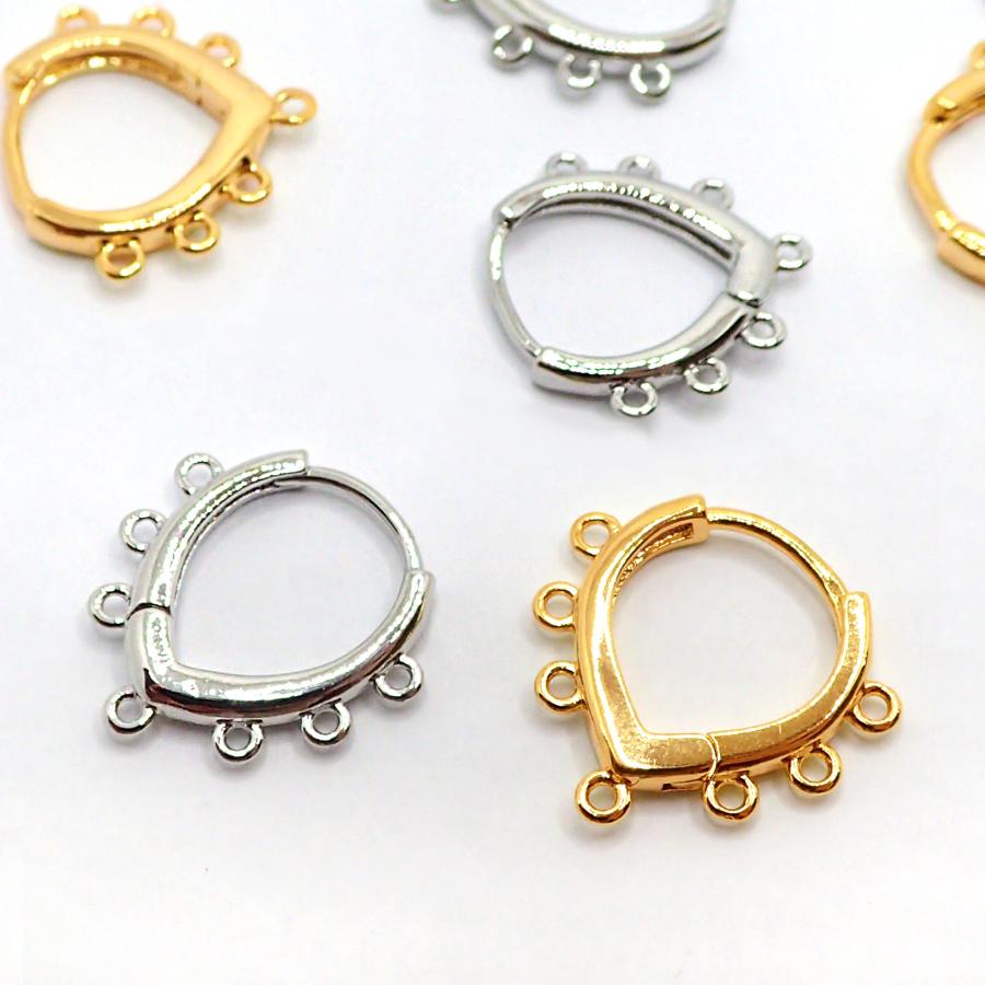 フープピアス【112.シャンデリアピアス パーツ ゴールド／シルバー