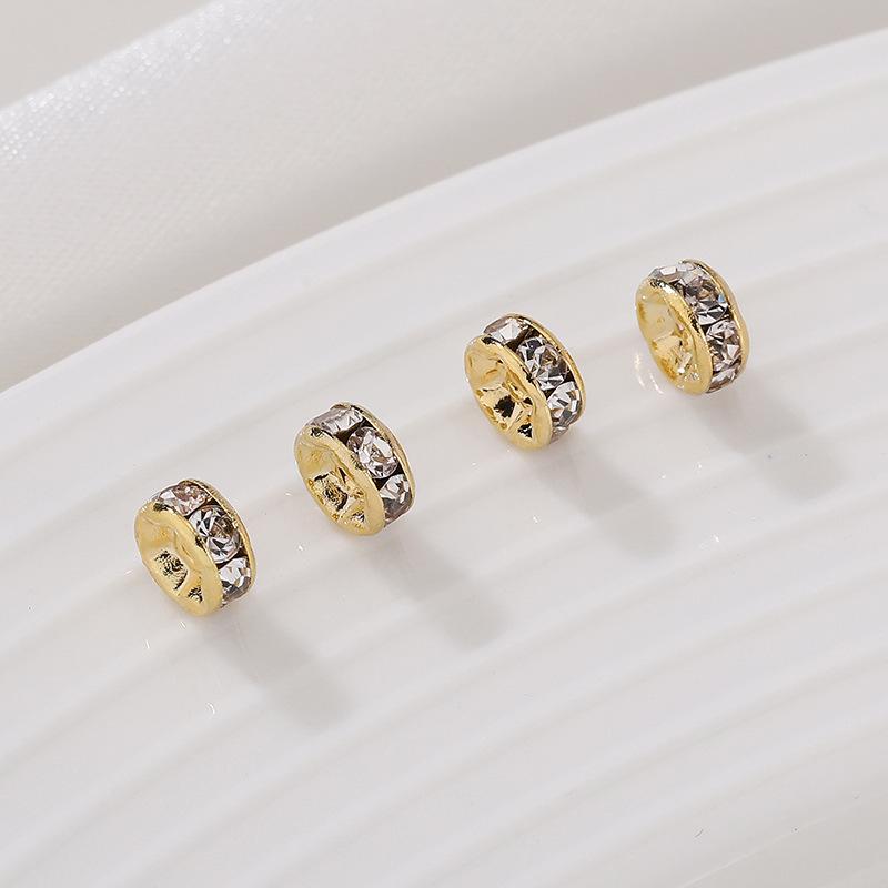 K14金メッキ 平ロンデル 6mm 5個 ロンデル スペーサー 数珠 天然石 高
