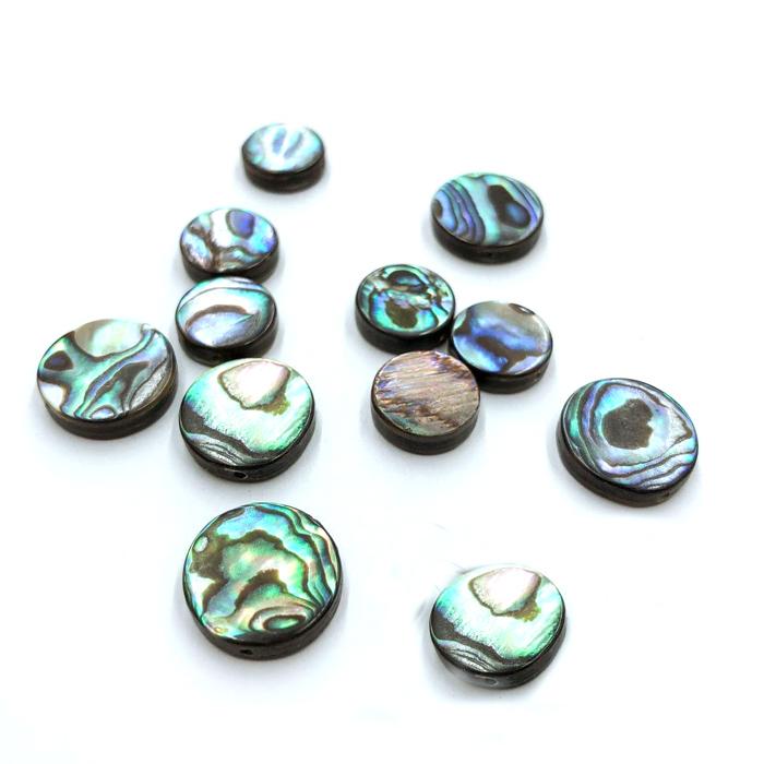 シェル パーツ 19. アバロン コイン 8mm 1個売り アクセサリー 円 丸