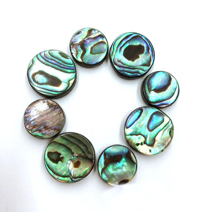 シェル パーツ 19. アバロン コイン 8mm 1個売り アクセサリー 円 丸