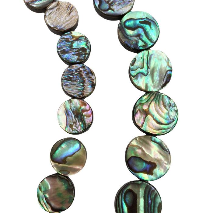 シェル パーツ 19. アバロン コイン 8mm 1個売り アクセサリー 円 丸