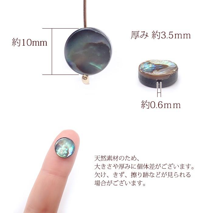 シェル パーツ 20. アバロン コイン 10mm 1個売り アクセサリー 円