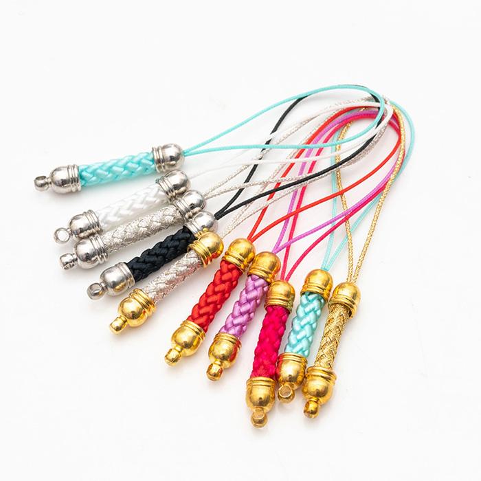 根付け　　　　N18 ストラップ (18) カン付きゴールド根付紐ストラップ No.18選べる