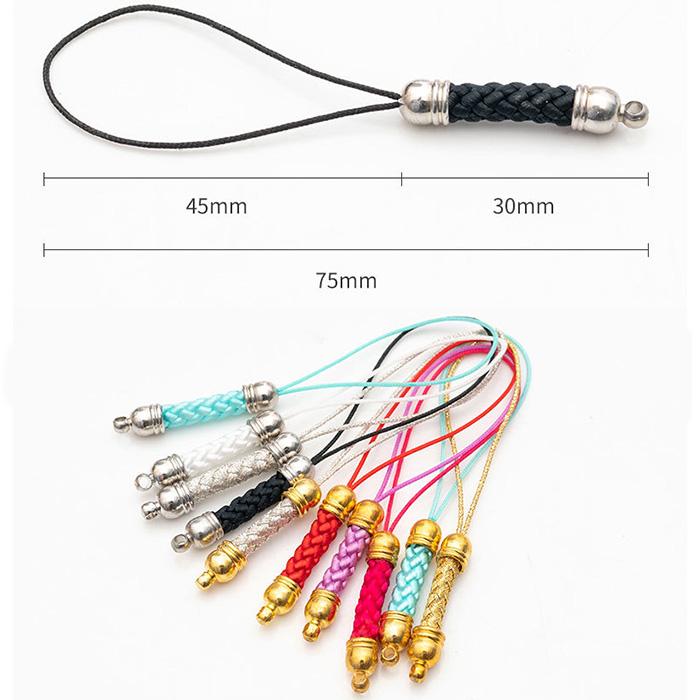 ストラップ (18) カン付きゴールド根付紐ストラップ No.18選べる