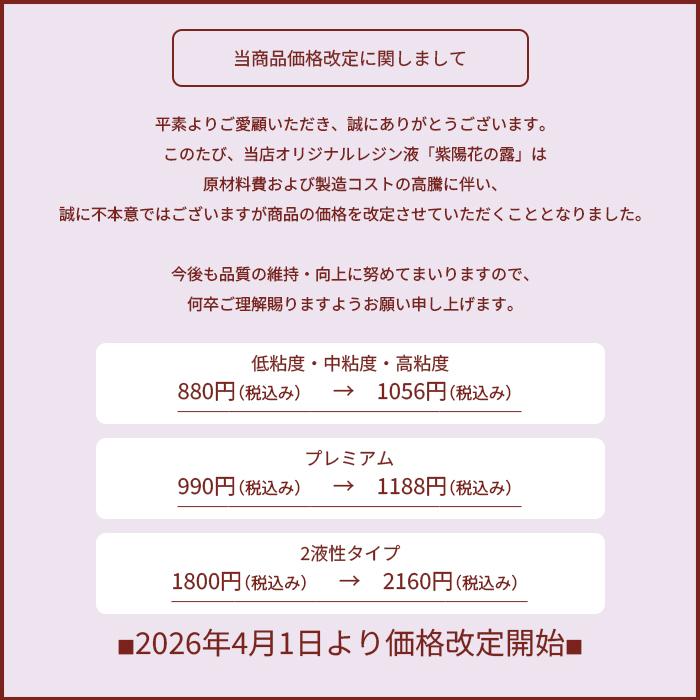ポイント5倍☆ レジン液 大容量 100g 紫陽花の露 ハードタイプ UV-LED