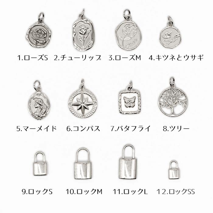 ステンレス製 ( 05-s. チャーム シルバー 1個 ) ペンダントトップ
