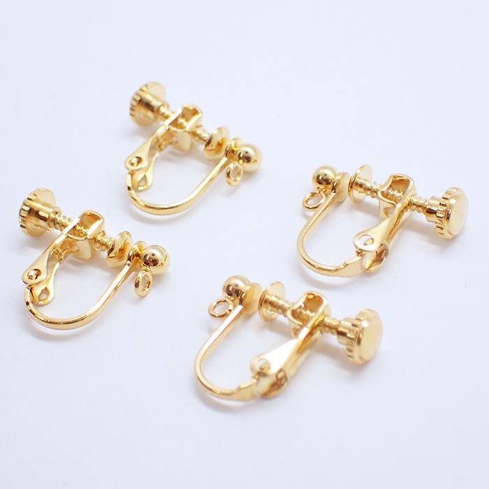 Mininu 8点ネジバネ式イヤリング イヤリング ニッケルフリー パール 8mm ネジバネ式イヤリング