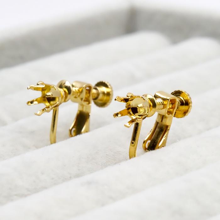 サージカルステンレス ネジバネ イヤリング ( 6本爪 10個 5ペア ) 3mm