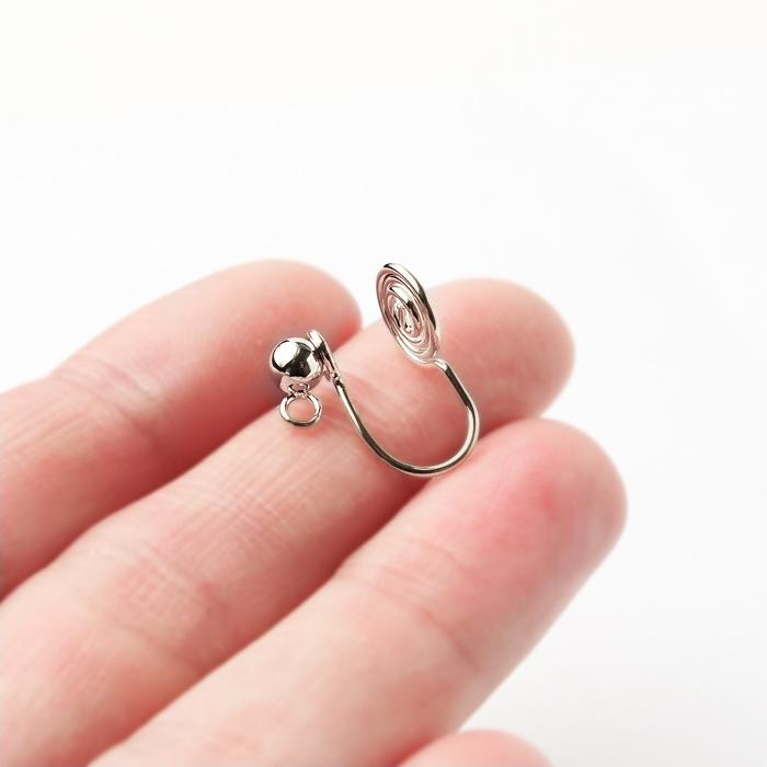 ステンレス製 【うずまき ノンホールピアス 10個 】 渦巻き イヤリング