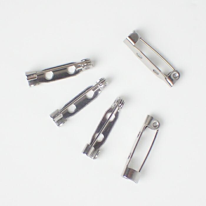 7. サージカルステンレス 造花ピン 19mm】 5個売り ブローチピン