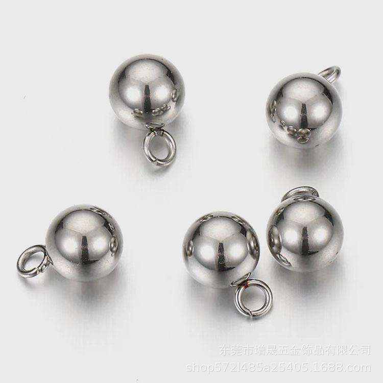 304ステンレス チャーム アジャスター ツユ玉 ゴールド 5個売り 金属 