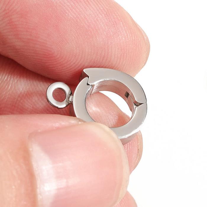 ステンレス304 クリッカー 1個 開閉式 バチカン 金具 ハンドメイド