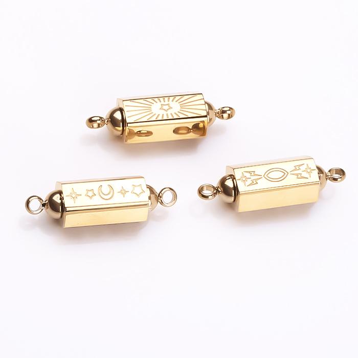 SUS304 ステンレス製】コネクター金具 約26.5mm 穴径2mm 高耐久