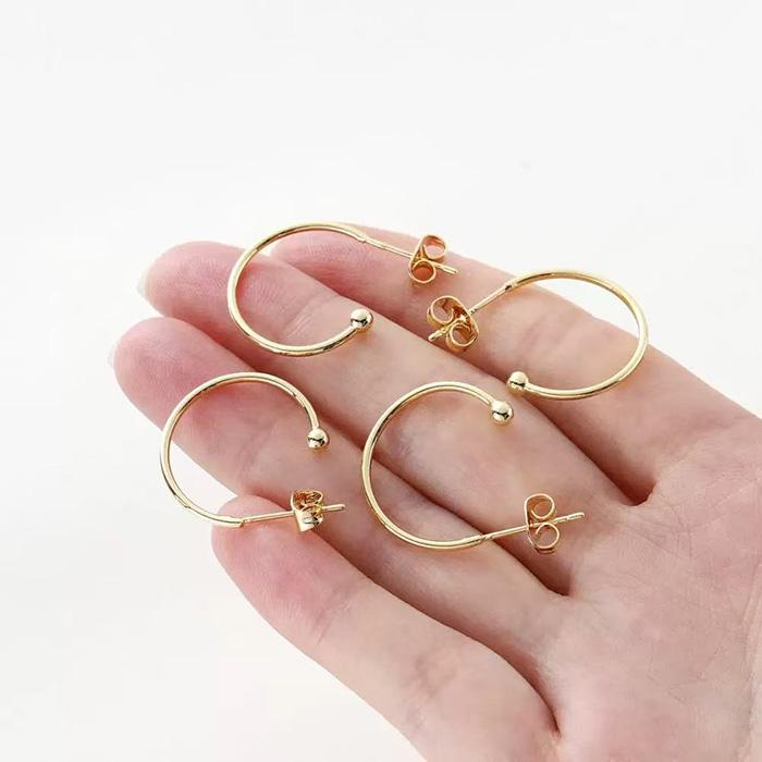 ポイント5倍☆ サージカルステンレス ピアス フープ 【キャッチ付き