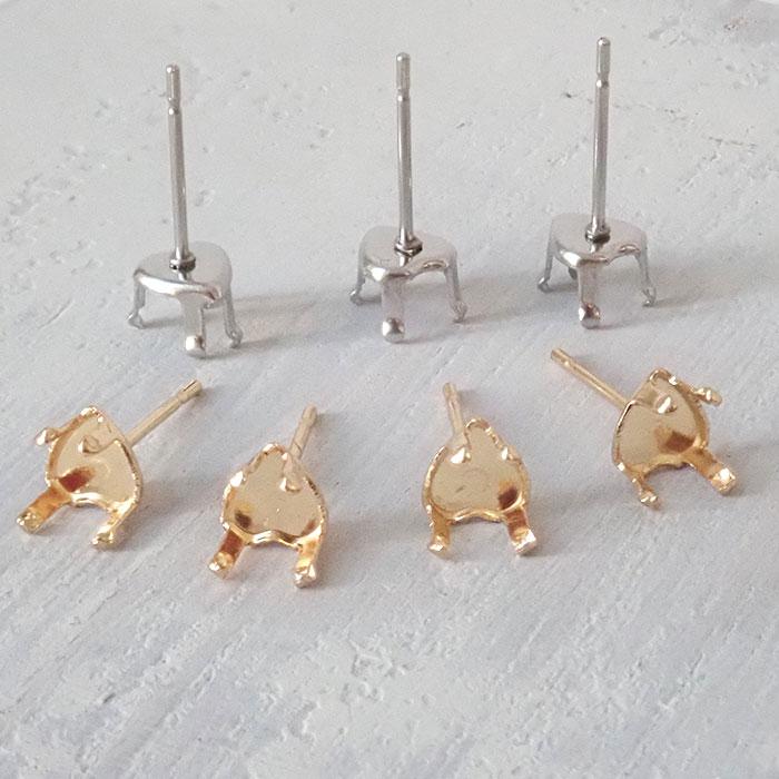 ピアス パーツ ハート爪 10個 サージカルステンレス SUS316 金属