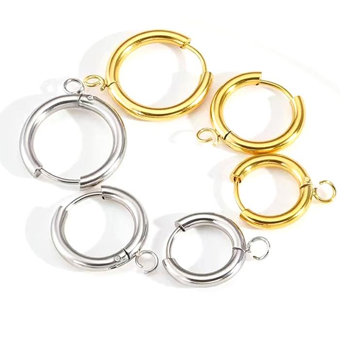 フープピアス カン付き ペア売り 線(約)2.5/2.0mm 内(約)8〜14mm