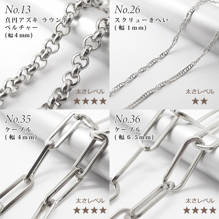 切り売り/約1m 101.サージカルステンレス製チェーン シルバー