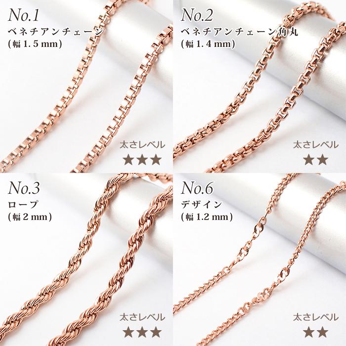 切り売り/約1m 108.サージカルステンレス製チェーン ピンクゴールド