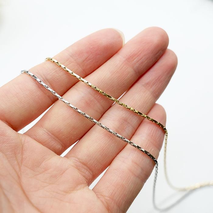 切り売り/約1m】【スエッジ 1.2mm幅】サージカルステンレス チェーン