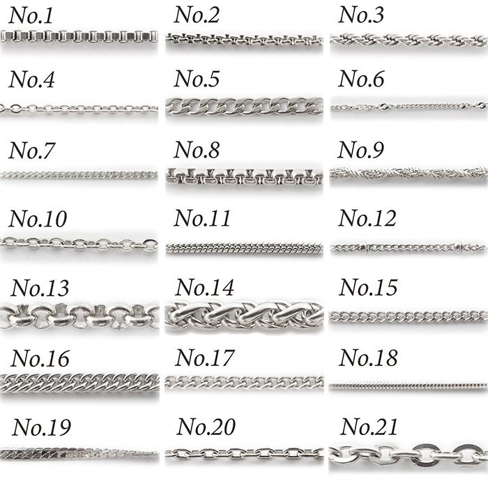 サージカルステンレス製 ネックレスチェーン 金具付 約50cm シルバー