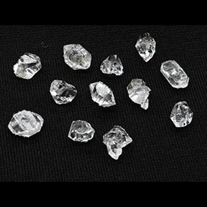 天然石ビーズ　ハーキマーダイヤモンド　両剣水晶 ハーキマーダイヤモンド ビーズ（5粒）穴あり 水晶 ダブルポイント 両
