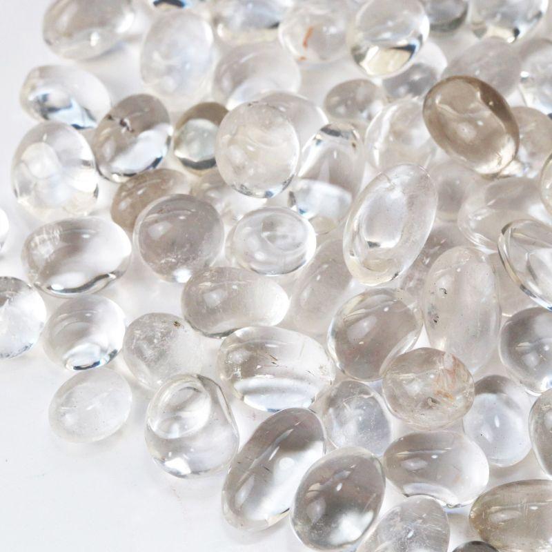 天然石さざれ 水晶 タンブル 20~30mm 穴なし 約100g 天然石