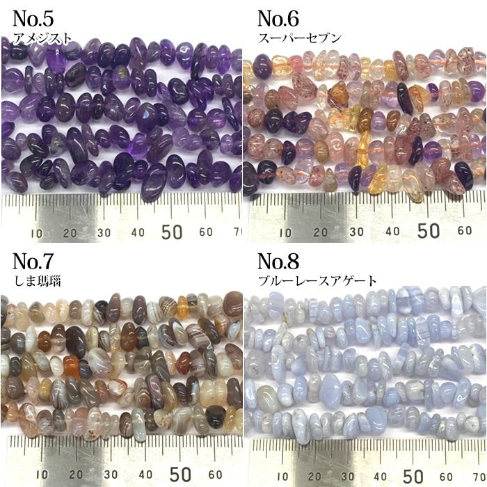 25. 天然石 さざれ (穴あり) (10g) （No.1〜20） ソーダライト