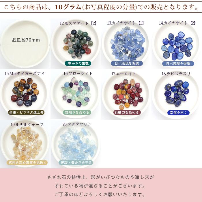 28. 天然石 さざれ (穴あり) (10g) （No.1〜20） ソーダライト