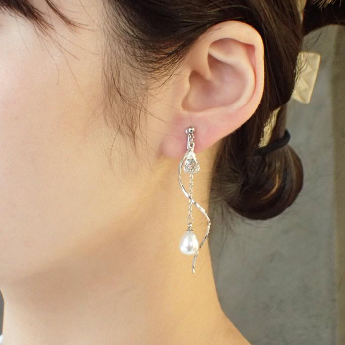 メール便送料無料 金属アレルギー対応 イヤリング -フリュ- サージカル