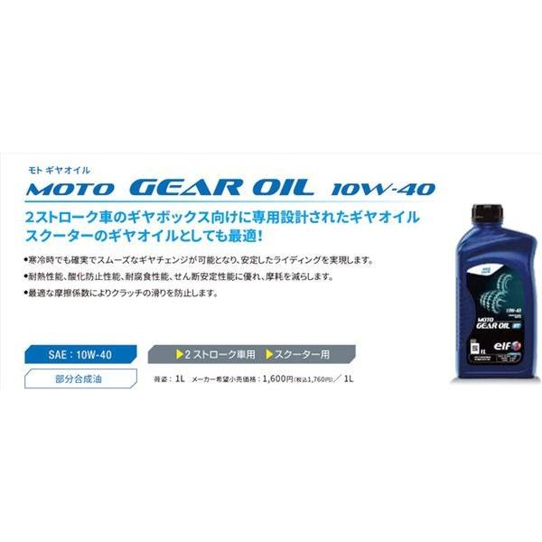 ELF MOTO GEAR OIL 10W40 2輪用 1L × 12缶 213961 2139611パーツ屋さん 通販