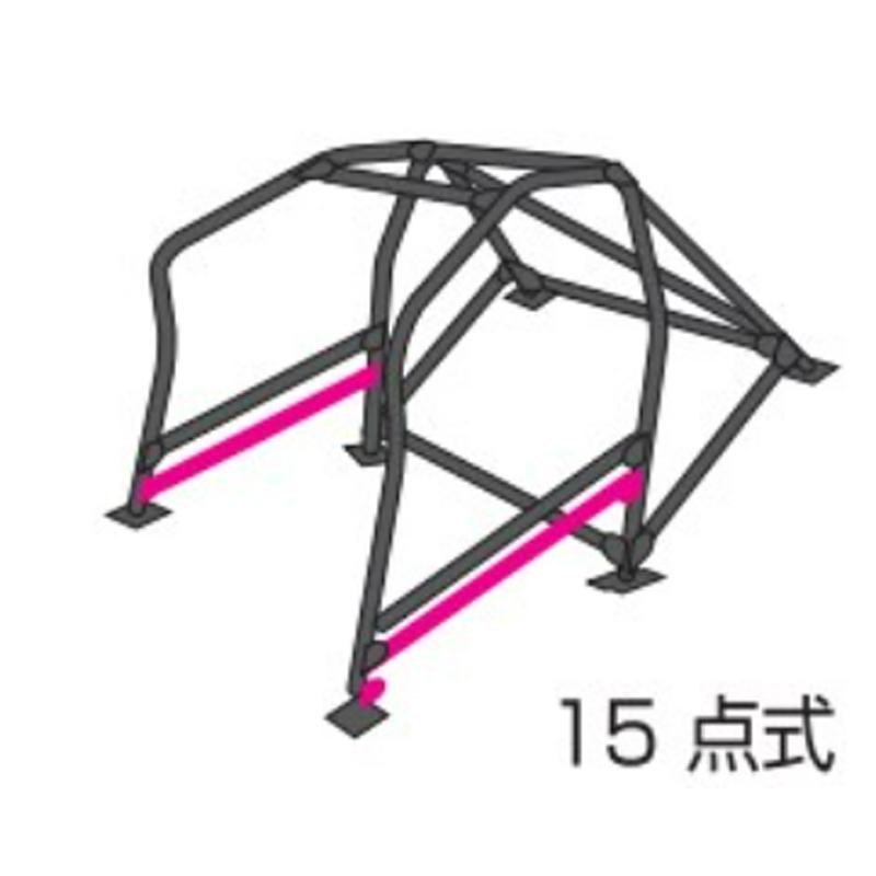 クスコ SAFETY 21ロールケージ ワークスタイプ 15点式、2名乗車、ダッシュ貫通 シビック EK4 1995.9〜2000.9 311 290 W15