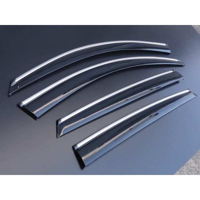 BMW 取り付け金具付き クロームメッキライン入りドアバイザー 