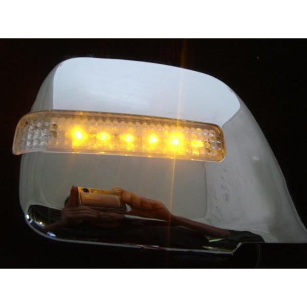 クロームメッキ LEDドアミラーカバー トヨタ ランドクルーザー 80系