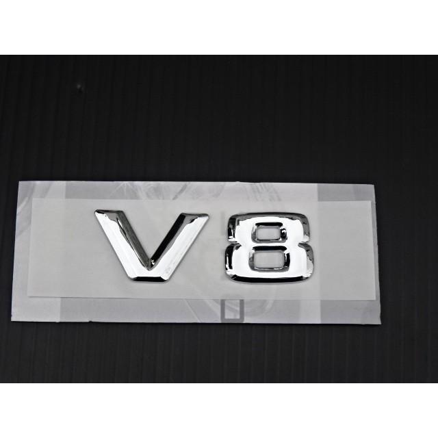 クロームメッキ リアエンブレム V8 トランクエンブレム ブイハチ 