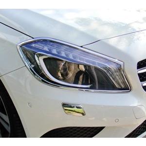 ベンツ メッキヘッドライトリングW176A180A200A220A250AMGブラバスロリンザー 車、バイク、自転車-その他ライト-自動車