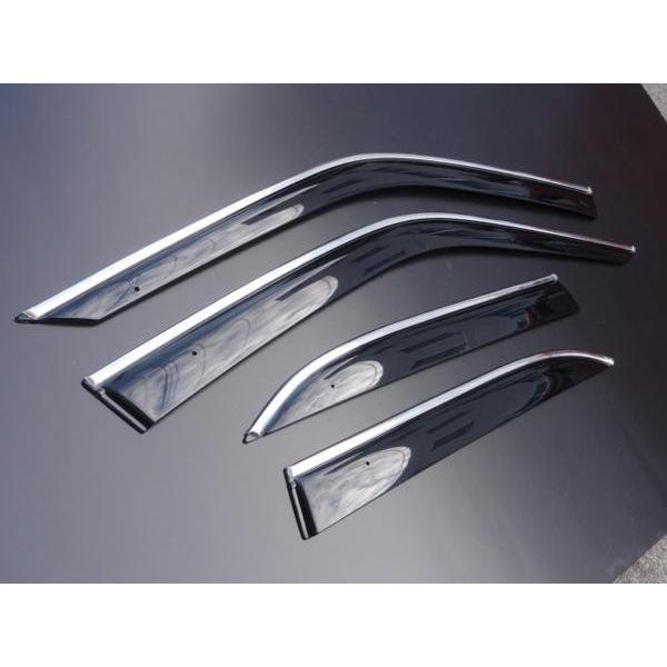取り付け金具付き BMW クロームメッキライン入りドアバイザー 