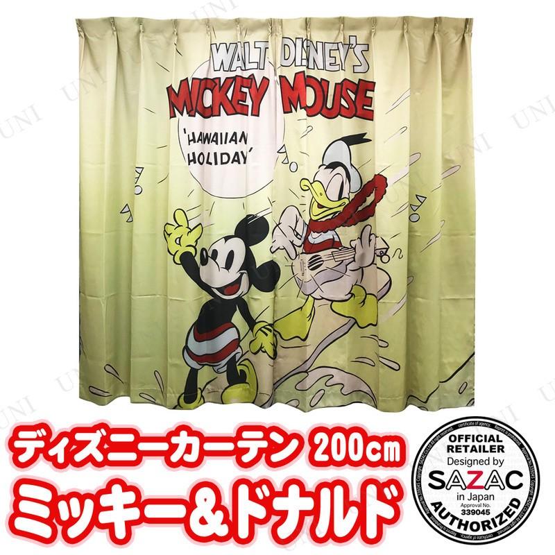 SAZAC(サザック) ディズニーカーテン ミッキー&ドナルド L ミッキー