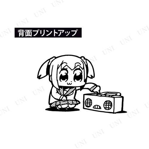 ポプテピピック ポプ子EDM Tシャツ ホワイト L オサレ♪ 作品名(は行