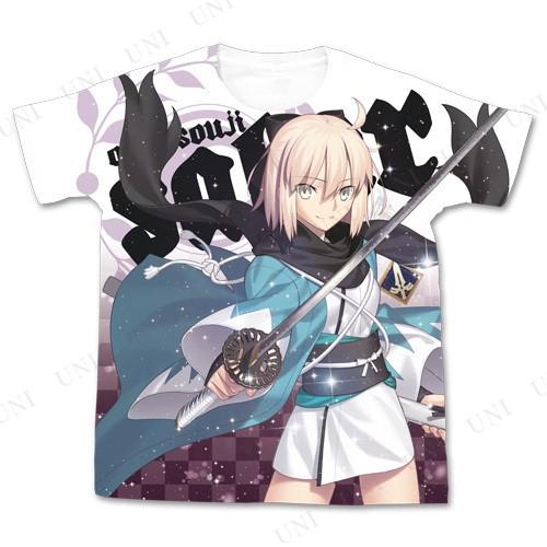FGO セイバー 沖田総司 フルグラフィックTシャツ ホワイト M Fate