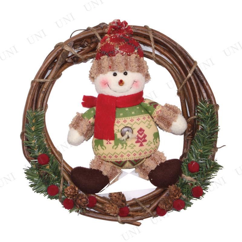 取寄品 クリスマスパーティー 雑貨 装飾 2点セット ラタンリース スノーマン 25cm Pw s パーティワールド 通販 Yahoo ショッピング