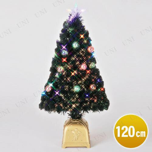 クリスマスツリー 120cm とっても光るギアシェイプLEDグリーンボールツリー ノーブランド品 クリスマスツリー サイズ別 91~120cm ボールオーナメント付き